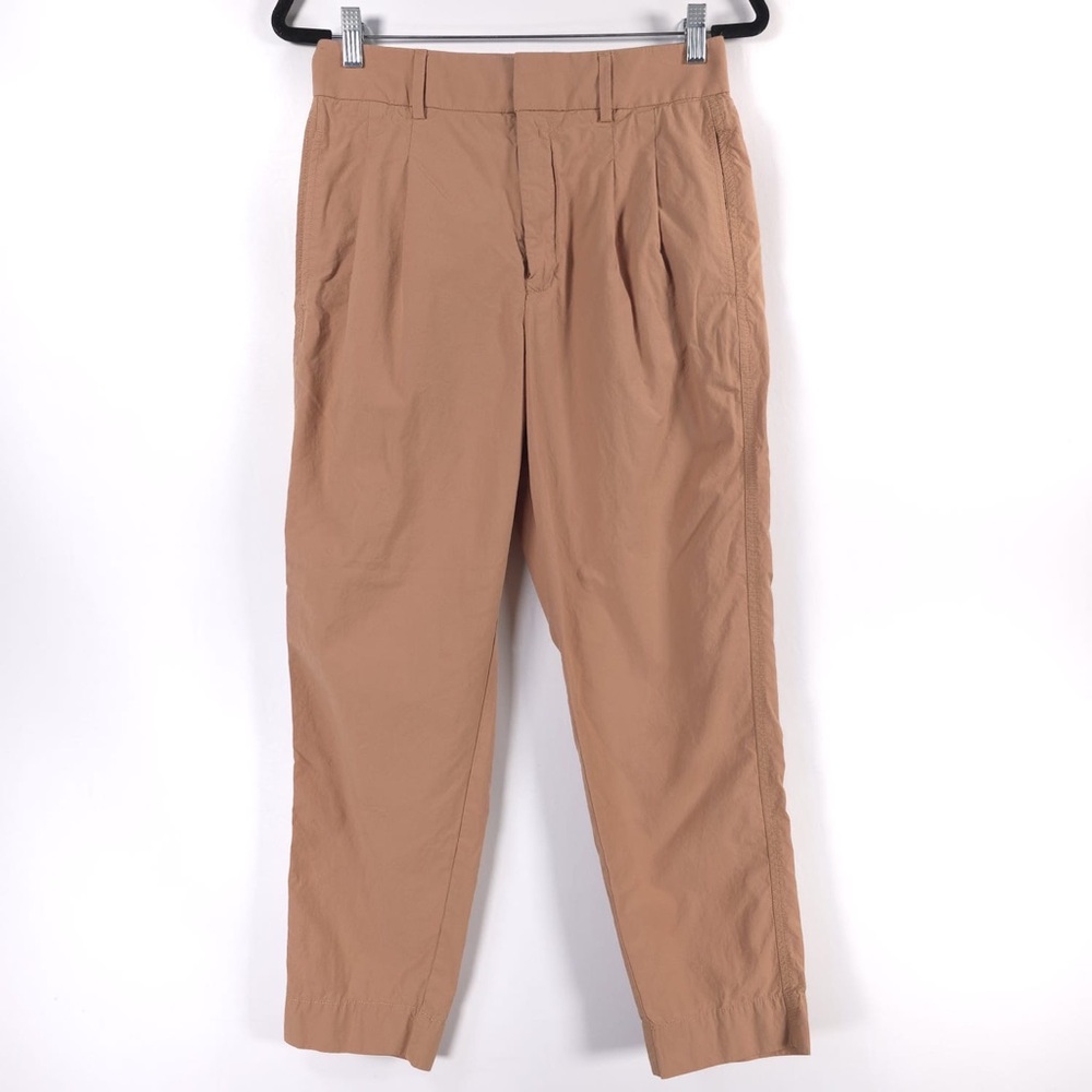 EVERLANE High Rise Straight‎ Leg Casual Pants Pleated 100% Cotton Size 4 - Picture 3 of 12